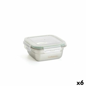 Hermetic Lunch Box Bidasoa Theo 12,5 x 12,5 x 6 cm Silver 400