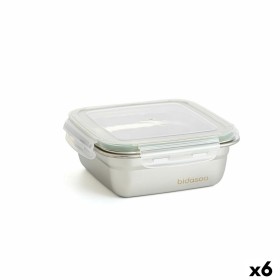 Hermetic Lunch Box Bidasoa Theo 15,3 x 15,3 x 6,3 cm Silver 750