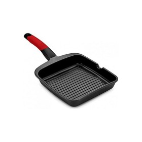 Grill pan with stripes BRA A411428 (28 x 28 cm) Red by BRA, Griddle Pans - Ref: S0423843, Price: 29,29 €, Discount: %