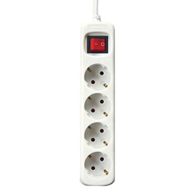 4-socket plugboard with power switch Silver Electronics White by Silver Electronics, Power Strips - Ref: S0424973, Price: 9,8...