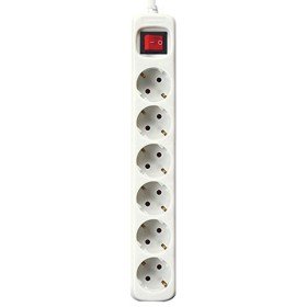 Extensão com 6 Tomadas com Interruptor Silver Electronics Branco de Silver Electronics, Réguas - Ref: S0424975, Preço: 8,09 €...