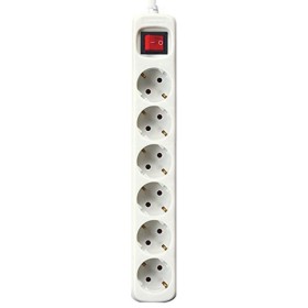 Multipresa 6 Prese con Interruttore Silver Electronics Bianco di Silver Electronics, Multiprese - Rif: S0424975, Prezzo: 8,09...