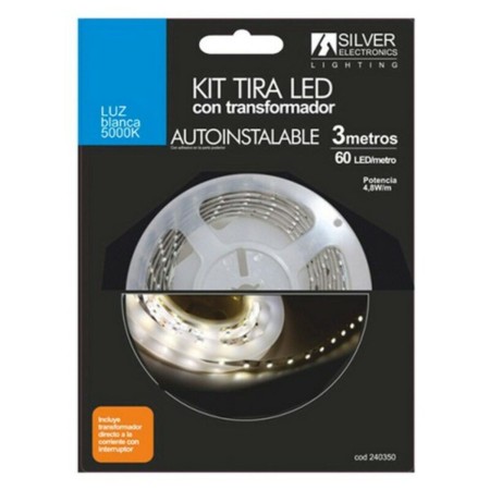 Tiras LED Silver Electronics 240350 5000K Blanco 3M de Silver Electronics, Tiras LED - Ref: S0427142, Precio: 16,00 €, Descue...