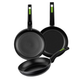 Set of pans Monix TP-8435092423253_240019_Vendor 18/22/26 CM Green Aluminium 26 cm (3 pcs) by Monix, Frying pan and saucepan ...