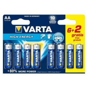 Alkaline Battery Varta LR6 AA 1,5V High Energy (8 pcs) by Varta, Disposable Batteries - Ref: S0427559, Price: 6,09 €, Discoun...