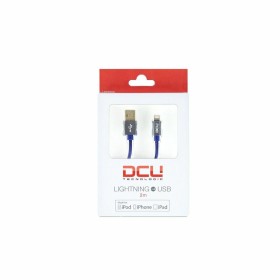 Cable USB a Lightning DCU 34101250 Azul marino (2 m) de DCU Tecnologic, Cables de datos - Ref: S0428905, Precio: 18,46 €, Des...