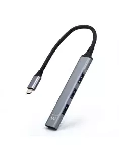 Hub USB Silver HT 17123 Blanc/Gris Gris foncé | Tienda24 Tienda24.eu