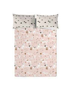 Sábana Encimera Happy Home LISOS COTTON Gris Cama de 180 | Tienda24 Tienda24.eu