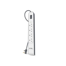 Regleta Enchufes 4 Tomas con interruptor Belkin BSV401VF2M de Belkin, Regletas - Ref: S0441352, Precio: 26,51 €, Descuento: %