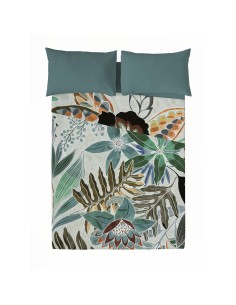 Funda de almohada HappyFriday Blanc Foliage Mint Multicolor 80 x 80 cm | Tienda24 Tienda24.eu