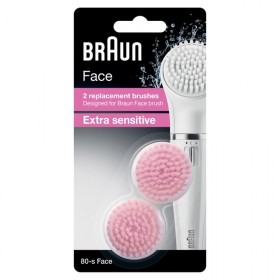 Facial cleansing brush Braun Face SE 80-s Refill Pink 2 Pieces (2 Units) by Braun, Cleansers and scrubs - Ref: S0444145, Pric...