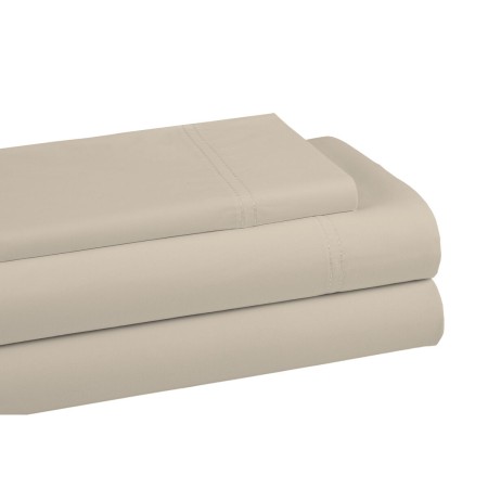 Jeu de draps Alexandra House Living Taupe Lit 2 persones de Alexandra House Living, Draps et taies d'oreiller - Réf : D160180...