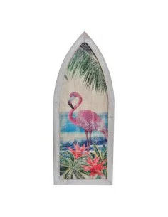 Decorazione da Parete DKD Home Decor Legno Fenicottero rosa Tropicale da DKD Home Decor, Decorazione da parete - Ref: S300762...