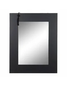 Espejo de pared Abstracto Negro Polipropileno 40 x 60 x 2,5 cm (6 Unidades) | Tienda24 Tienda24.eu