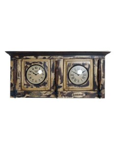 Wanduhr Schwarz Gold PVC Kristall Eisen Holz MDF 46 x 6 x 46 cm | Tienda24 Tienda24.eu