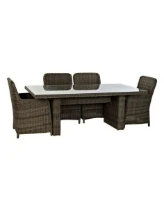 Table set with chairs Garbar Alba-Elba Dark grey 3 Pieces | Tienda24 Tienda24.eu