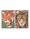 Cadre DKD Home Decor 52 x 2,7 x 72 cm Tigre Moderne (2 Unités) | Tienda24 Tienda24.eu