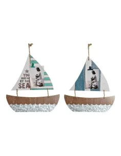 Figura Decorativa Home ESPRIT Blanco Marrón Espirales 45 x 15 x 100 cm | Tienda24 Tienda24.eu