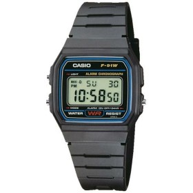 Orologio Unisex Casio F-91W-1YER Nero (Ø 35 mm) di Casio, Orologi da polso - Rif: S0451877, Prezzo: 17,65 €, Sconto: %