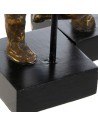 Decorative Figure DKD Home Decor 20 x 10 x 31 cm Golden Aluminium Mango wood Ballet Dancer Modern | Tienda24 Tienda24.eu