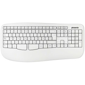 Drahtlose Tastatur Phoenix K201 Weiß Qwerty Spanisch von Phoenix, Tastaturen - Ref: S0452326, Preis: 13,99 €, Rabatt: %