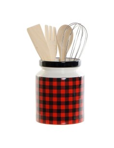 Contenitore per Utensili da Cucina DKD Home Decor Nero Multicolore 1 L 11,5 x 11,5 x 26 cm da DKD Home Decor, Conservazione d...