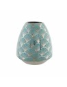 Jarrón DKD Home Decor Porcelana Turquesa Oriental Cromado 16 x 16 x 18 cm | Tienda24 Tienda24.eu