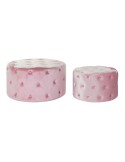 Repose-pied DKD Home Decor Rose Velvet Bois MDF Glam (2 pcs) | Tienda24 Tienda24.eu