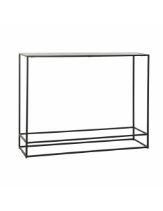 Mesa auxiliar DKD Home Decor Negro Dorado Metal Cristal 60 x 60 x 30 cm | Tienda24 Tienda24.eu