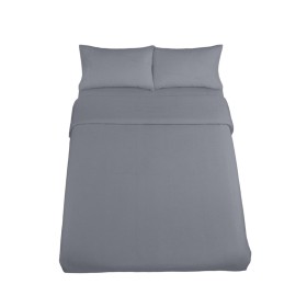 Duvet cover set Alexandra House Living Qutun Dark grey Double 3 Pieces by Alexandra House Living, Quilts and quilt covers - R...