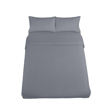 Juego de funda nórdica Alexandra House Living Qutun Gris oscuro Cama de 135/140 3 Piezas de Alexandra House Living, Edredones...