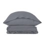 Juego de funda nórdica Alexandra House Living Qutun Gris oscuro Cama de 135/140 3 Piezas de Alexandra House Living, Edredones...