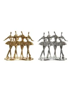 Decorative Figure DKD Home Decor 20 x 10 x 31 cm Golden Aluminium Mango wood Ballet Dancer Modern | Tienda24 Tienda24.eu