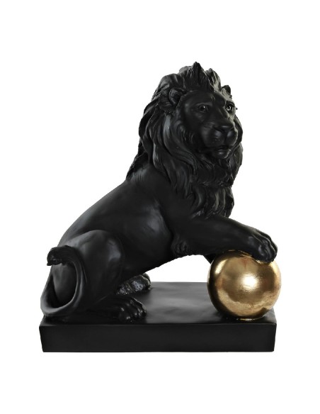 Figura Decorativa DKD Home Decor RF-181551 Preto Dourado Resina Leão 38 x 25 x 44 cm | Tienda24 Tienda24.eu