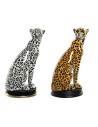 Decorative Figure DKD Home Decor Black Orange White Leopard Resin Colonial 16 x 16 x 32 cm | Tienda24 Tienda24.eu