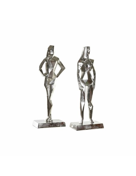 Decorative Figure DKD Home Decor 8424001856480 23 x 13 x 62 cm Silver (2 Units) | Tienda24 Tienda24.eu