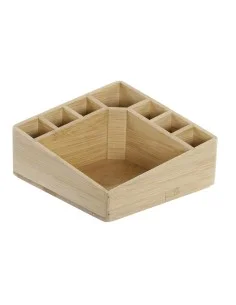 Secchio organizzatore DKD Home Decor AS-173356 Multicolore Naturale Legno Bambù 14 x 14 x 7 cm da DKD Home Decor, Forniture d...