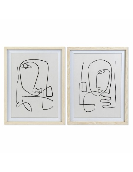 Cadre DKD Home Decor Abstrait Moderne (55 x 2 x 70 cm) (2 Unités) | Tienda24 Tienda24.eu