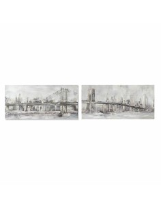 Quadro DKD Home Decor Tela 150 x 3,8 x 70 cm New York Loft (2 Unità) da DKD Home Decor, Stampe e quadri su tela - Ref: S30178...