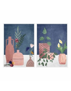 Quadro DKD Home Decor 53 x 4,3 x 73 cm Vaso Scandinavo (2 Unità) da DKD Home Decor, Stampe e quadri su tela - Ref: S3017945, ...