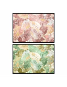 Pintura DKD Home Decor 100 x 3,5 x 100 cm Bloemen Shabby Chic (2 Unidades) | Tienda24 Tienda24.eu