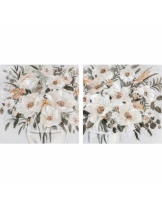 Cuadro DKD Home Decor Rosas Romántico 70 x 3 x 70 cm (2 Unidades) | Tienda24 Tienda24.eu