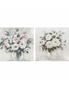 Quadro DKD Home Decor 80 x 2,4 x 80 cm Vaso Shabby Chic (2 Unità) da DKD Home Decor, Stampe e quadri su tela - Ref: S3018080,...