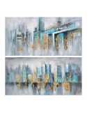 Painting DKD Home Decor City 120 x 3 x 60 cm Loft (2 Units) | Tienda24 Tienda24.eu