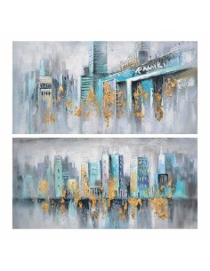 Quadro DKD Home Decor Città 120 x 3 x 60 cm Loft (2 Unità) da DKD Home Decor, Stampe e quadri su tela - Ref: S3018295, Precio...