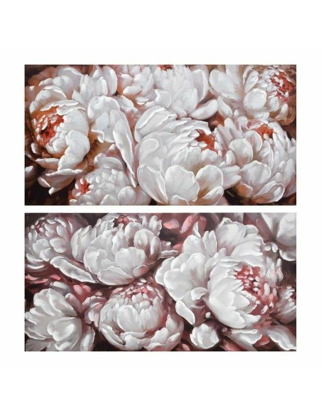 Painting DKD Home Decor 120 x 3 x 60 cm Flowers Romantic (2 Units) | Tienda24 Tienda24.eu