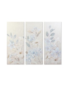 Quadro DKD Home Decor Fiori 55 x 3 x 135 cm Shabby Chic (3 Pezzi) da DKD Home Decor, Stampe e quadri su tela - Ref: S3018416,...