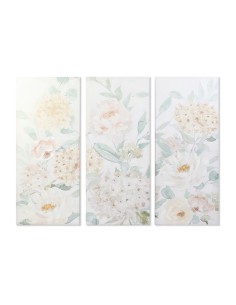 Quadro DKD Home Decor Fiori 55 x 3 x 135 cm Shabby Chic (3 Pezzi) da DKD Home Decor, Stampe e quadri su tela - Ref: S3018417,...