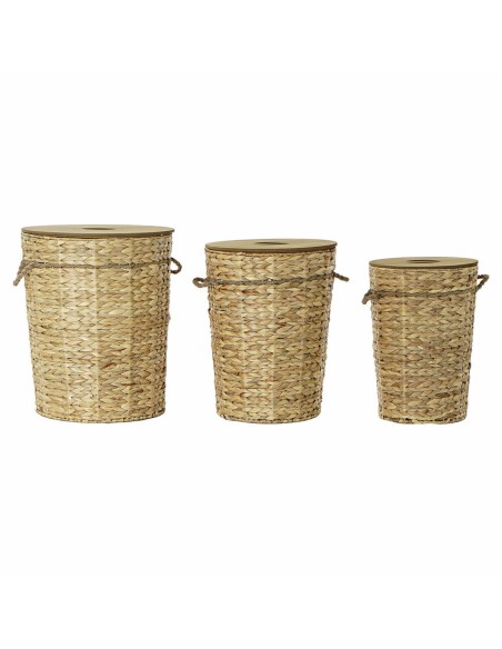 Juego de Cestas DKD Home Decor Fibra (3 pcs) | Tienda24 Tienda24.eu