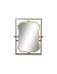 Wall mirror Golden 90 x 3 x 90 cm DMF | Tienda24 Tienda24.eu